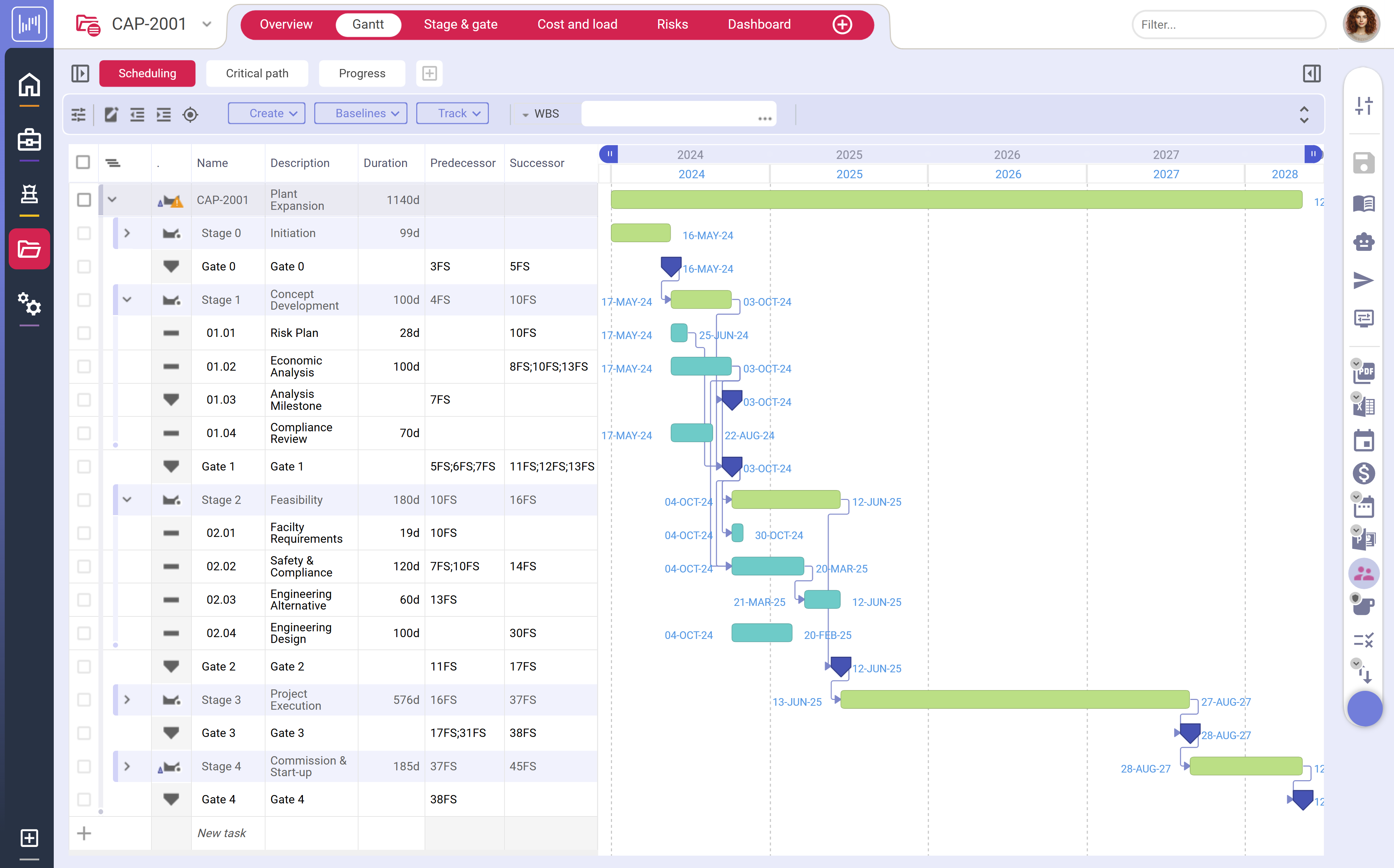 Gantt Screenshot