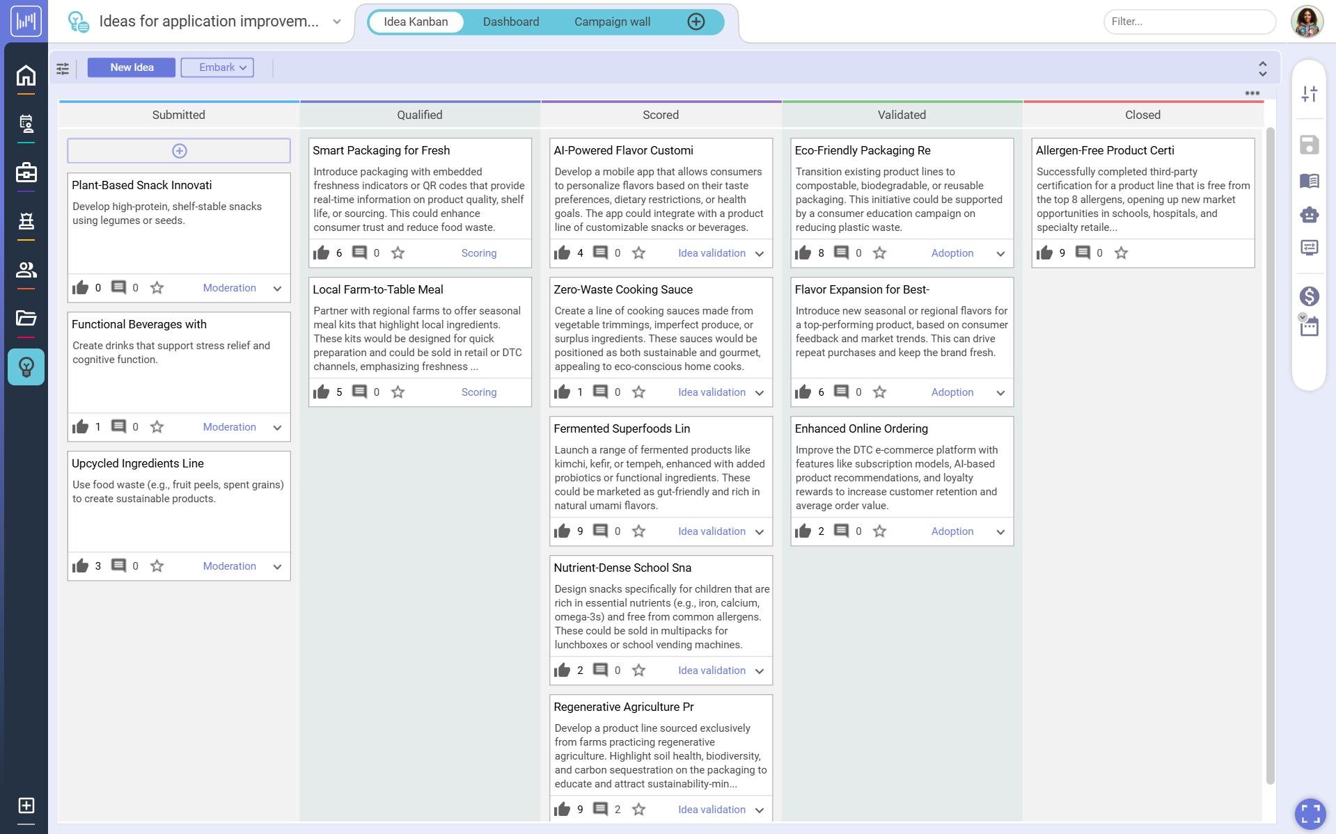 Idea Campaigns Screenshot
